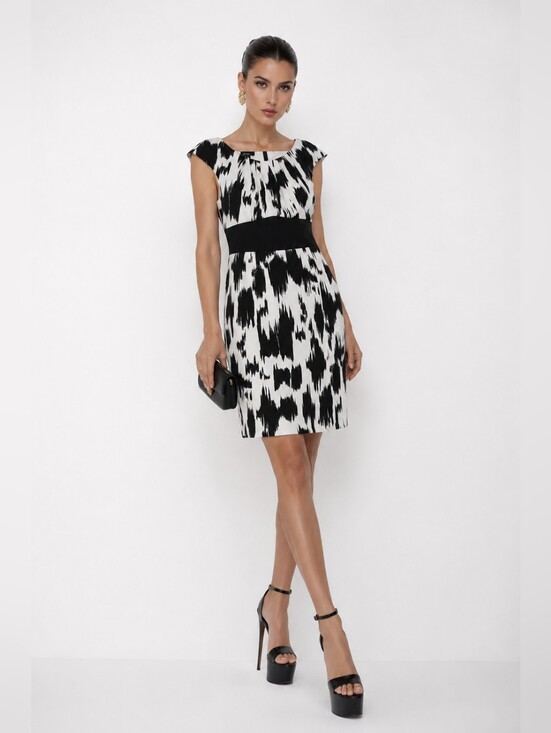 Alyx Dresses & Skirts - ALYX Black & White Abstract Print Sheath Dress Size 12.
